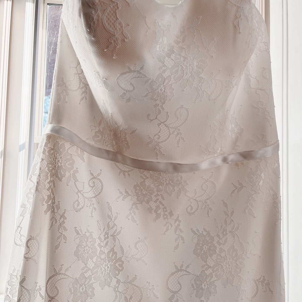 Ivory Lace Strapless Wedding Dress - NWT - Picture 2 of 16